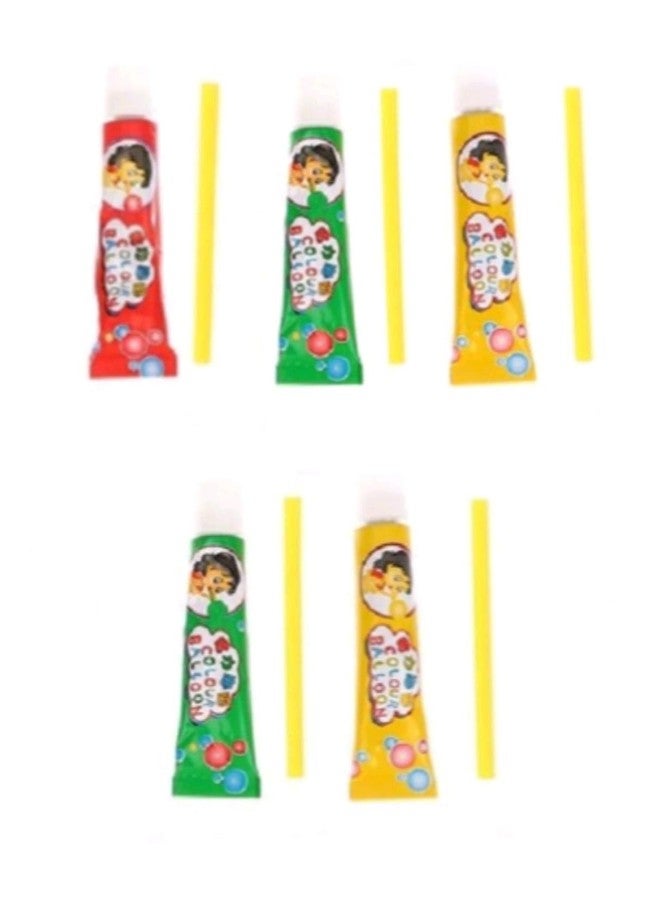 LittleLovik Bubble Balloon Makers Glue (Pack of 5 Tubes), Colorful Bubble Blowing Toy, Bubbles Crafting Best Gift for Kids (Multicolor). - Image 1